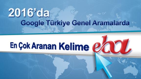 EBA, Google 2016 Arama Trendleri Türkiye sayfasında genel aramalarda birinci sırada 